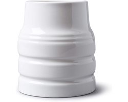 Wit Porseleinen Opbergpot 16cm – Traditionele Churn Stijl voor Keukengereedschap