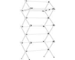 Wit Staal PP Wasrek - Afdruiprek - Droogrek - Lichtgewicht - Compact ontwerp - Eenvoudige montage - 37 cm x 75 cm x 135,1 cm