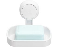 Wit Zeepschaal met Zuignap voor Badkamer en Keuken - Duurzaam en Makkelijk te Installeren