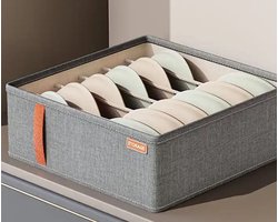 Without Lemon - Set van 2 - BH's Organizer - 6 vakken - Opberger - Verdeler - Lade - 32x32x11CM - Licht Grijs