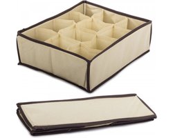 Without Lemon - Set van 2 - kleding organizer - sokken organizer - ondergoed organizer - opbergkast - ruimte besparen - besparing kast - linnen - Set van 2 - 12 vaks
