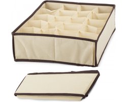 Without Lemon - Set van 2 - kleding organizer - sokken organizer - ondergoed organizer - opbergkast - ruimte besparen - besparing kast - linnen - Set van 2 - 20 vaks