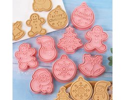 Without Lemon - Set van 8 - Kerst Koekjes vormen - Cookie Cutter - Cookie Mould - Kinderen - Kerst - Sneeuwpop - Gingerman - Kerstman - Kerstbakken - Kerstcadeau