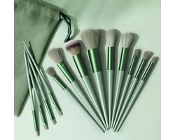 Without Lemons - Make up Borstel - Kwasten - Set van 13 - Brushes - Groen - Vegan