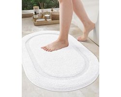 Witte Antislip Badmat - Zacht en Absorberend, Dikke Badmat voor Badkamer, Douche, en Wastafel
