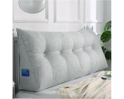Witte Driehoekig Kussen voor Rugleuning Groot Bed Kussen voor Sofa en Bank