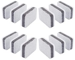 Witte en Grijze Schotel Sponzen - Set van 12