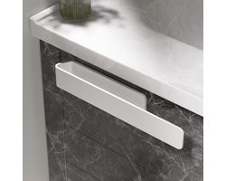 Witte handdoekhouder - waterdicht en roestvrij - 1 stuk - aluminium