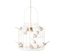 witte hanglamp eettafel | slaapkamer | met vogeltjes nét echt!