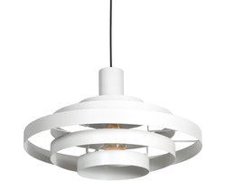 Witte Hanglamp Halo Cirque 4217W - Hoogte instelbaar, 50 cm, trendy design van metaal en kunststof, Steinhauer