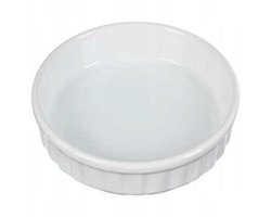 Witte keramische ramekin voor crème brûlée - 12,5 cm