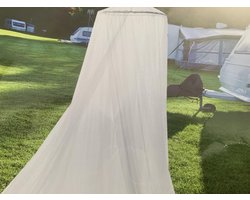 Witte klamboe voor een eenpersoons bed - 40 x 230 x 630 cm - Polyester