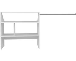 Witte Kledingkast Corrida - 197x50x97cm Met 4 Vakken En Kledingroede