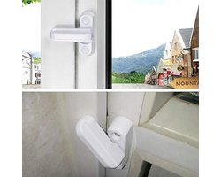 Witte metalen raamgrendels en veiligheidsdeurgrendels die geschikt zijn als vervanging Geschikt voor diverse deuren en ramen en tevens gebruikt kunnen worden Geschikt voor huisbeveiliging (UPVC/PVC).
