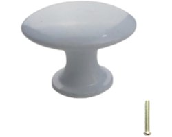 Witte Meubelknop – Kastknop 3cm – Inclusief Bevestigingsbout – Meubelbeslag voor Kast, Lade