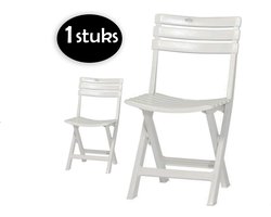 Witte Opvouwbare Bistrostoelen - Verstelbare Rugleuning - 46 cm x 41 cm x 78 cm
