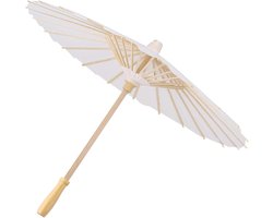 Witte Papier Parasol Chinees/Japanse Decoratieve Paraplu DIY Schilderen Papieren Paraplu Voor Chinese Feest Bruiloft Foto Cosplay Prop (60 cm)