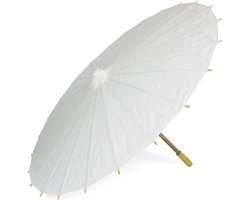 Witte Papieren Parasols voor Bruiloften, Feesten en Buitenevenementen - 10 Stuks