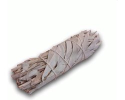 Witte Salie - white sage - smudge stick - 1 stuk - 10cm - meditatie - yoga - huis reiniging - zuivering