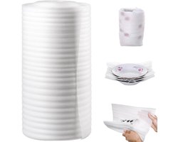 Witte Schuimfolie Rol 30 cm x 10 m - Beschermend Verpakkingsmateriaal voor Verhuizen en Opslag
