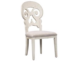Witte Splat Side Chair - Landelijke Stijl