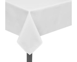 Witte Tafelkleden Set van 5 - 100x100 cm Waterafstotend Tafelkleden - Tafelkleed - Linnen - Serviesdoeken - Eetkamerdecoratie