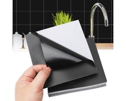 Witte Tegelstickers 15 x 15 cm, 48 Stuks Waterdichte Vinyl Tegels voor Keuken en Badkamer, Makkelijk aan te Brengen en Verwijderen