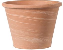 Witte Terracotta bloempot Dia.25cm