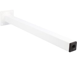 Witte vierkante meubelpoten 25x25mm - verstelbare meubelsteunen voor meubels