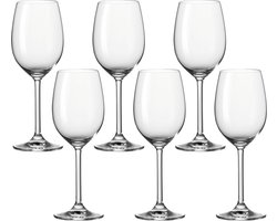 Witte Wijnglazen Set van 6 - Modern Design, Vaatwasmachinebestendig en Schokbestendig