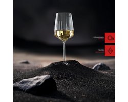 Wittewijnglazen, set van 4, kristalglas, 440 ml