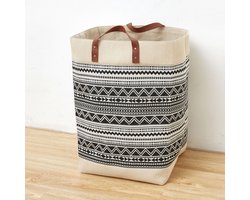 Wiwi Home Life - Laundry - Wasmand - Laundry basket met handvaten - Wassorteerder - 62L - Bohemian style - Milieuvriendelijk - Jute mand - Opvouwbaar - Opbergmand - Storage - Waszak - Laundry bag