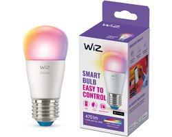 WiZ Kogellamp - Gekleurd en Wit Licht - Slimme LED Verlichting - E27 fitting - 40W - Mat - Wi-Fi