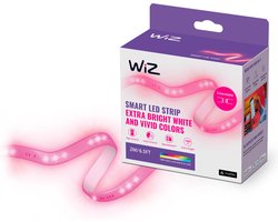 WiZ LED strip - Starterset - 2 meter - RGB+W - Makkelijke installatie - Gekleurd en Wit Licht - Wi-Fi - RGB; één kleur tegelijk
