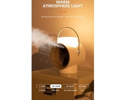WizBay Premium Select® Draagbare Desktop Mini Water Aircooler - Airco -LED Licht - 350ml Watertank - Koeling - Mist Luchtvochtigheid - Met draagbaar Handvat - Plaats voor Geurtablet - Luchtkoeler - Kantoor Slaapkamer Woonkamer Camping Vakantie - Wit