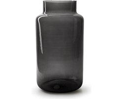 WL Plants Vaas Gigi - Zwarte Vaas voor binnen - Glazen Vaas - Bloemenvaas - H35x Ø13cm - Vaas Glas - Vaas Zwart - Zwarte Bloemenvaas - Handgemaakt en Extra goed verpakt!