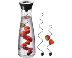 WMF Waterkaraf met fruitspiezen - zwart - 1 liter