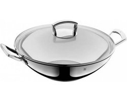 WMF Wokpan - Ø 36 cm - RVS - Met Deksel - Inductie - Geschikt voor Grote Porties