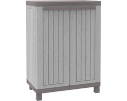 WNHB® Houten kast met twee deuren en plank voor binnen en buiten - 68 x 39 x 915 cm