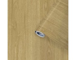 WNHB® Zelfklevende meubelfolie houtlook - Licht eiken - Decoratieve plakfolie keuken kast tafel - 67,5 cm x 2 m