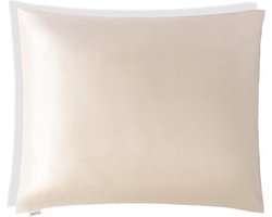 Wocha 100% Premium Biologisch Moerbei Zijden Kussensloop – 22 Momme – Hoogste Kwaliteit 6A Zijde – Antibacterieel door Zilverionen Technologie – Champagne – 60x70
