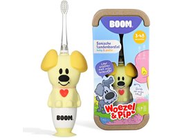 Woezel & Pip Elektrische Tandenborstel Kind (Baby & Peuter) - 3-48 maanden - LED-lampje - 2 Borstelkopjes inbegrepen - Pip