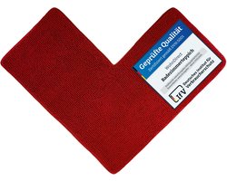 WohnDirect Hoekdouchemat 100 x 100 x 50 cm | Rood | Antislip & Wasbaar, ideale douchemat voor vierkante douchecabines, combineerbaar tot een set, badmatten & badmatten, Oeko-TEX gecertificeerd