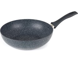 Wokpan - Ø 28 cm - Graniet Steen - Geschikt voor alle warmtebronnen