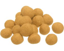 Wol Vilt Ballen Kralen Wol Vilten Wollen Stof 2 cm 20 mm Kaki voor Thuisambachten Handcrafts Project DIY Pack van 20