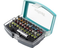 wolfcraft - Bitset 32 delig incl. Bithouder - PH - PZ - TORX - Inbus - Sleufkop en Kruiskop - Complete Bit set - 2975000