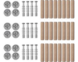 wolfcraft Excenter-meubelverbinders - Verbruiksmateriaal voor schroefverbindingen - verbruiksmateriaal voor de set voor excenter-meubelverbindingen - 2955000