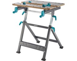 wolfcraft - MASTER 650 ERGO - Verstelbare Werkbank - Werktafel met bankschroef - Klemtafel Inklapbaar - Opvouwbaar - 10 JAAR GARANTIE - 6870000