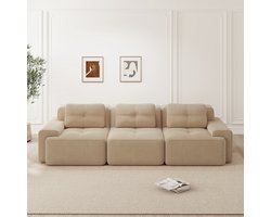 Wolkenmodule bank Boneless bank - hoekbank - corduroy wolkenbank - driezits diepe woonkamerbank - niet te monteren bank - beige