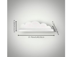 Wolkjes-Kinderboekenplank--wandplank-wandrek-boekenrek- hout-opbergplank-Kinderboekenrek-hangplank-kinderkamer-boekenkast-boekenplank